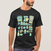 Baking Bake Cookie Cake Mold Mixer Yellow Turquois Tシャツ (正面)