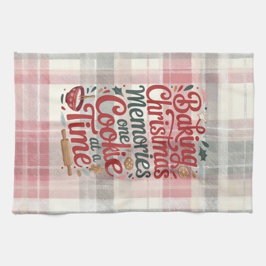 Baking Christmas Memories Kitchen Towel  キッチンタオル (横)