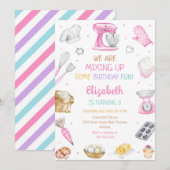 Baking Cooking Birthday Party Invitation 招待状 (正面/裏面)