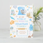 Baking Cooking Birthday Party Invitation 招待状 (スタンド正面)