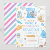 Baking Cooking Birthday Party Invitation 招待状 (正面/裏面)