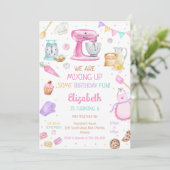 Baking Cooking Birthday Party Invitation 招待状 (スタンド正面)