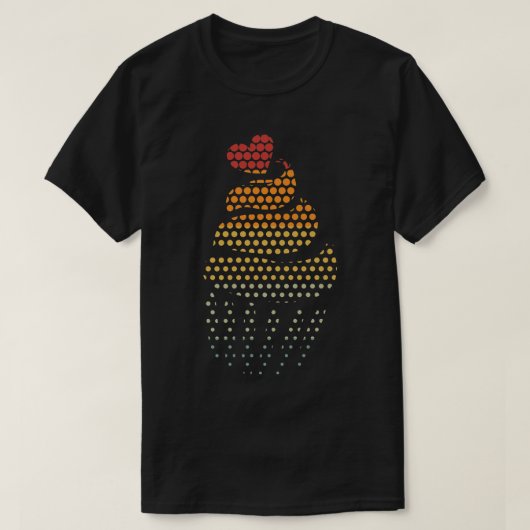 baking cupcakes bakery baker retro cupcake tシャツ (デザイン正面)