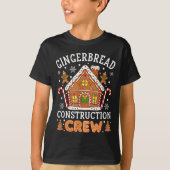 Baking Gingerbread House Construction Crew Christm Tシャツ (正面)