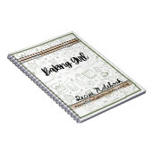 baking girl themed Recipe notebook baking ノートブック (右側)