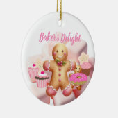 Baking Holiday Treats Gingerbread Man セラミックオーナメント (右)