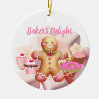 Baking Holiday Treats Gingerbread Man セラミックオーナメント