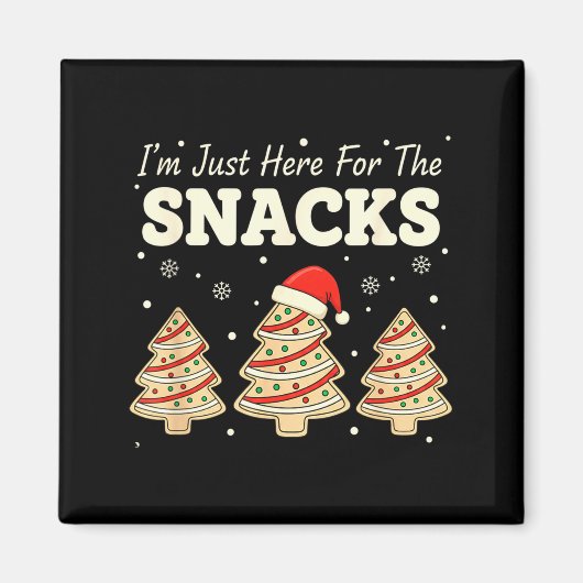 Baking I'm Just Here For The Snacks Christmas Cook マグネット (正面)