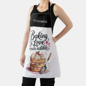 Baking Is Love Quote Kitchen Baker Personalized エプロン (インサイチュ)