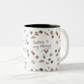 Baking Is My Therapy, Illustration Mug ツートーンマグカップ (正面右)