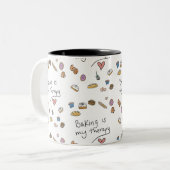 Baking Is My Therapy, Illustration Mug ツートーンマグカップ (正面左)