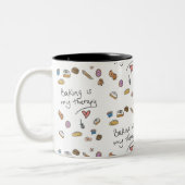 Baking Is My Therapy, Illustration Mug ツートーンマグカップ (左)