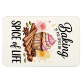 Baking Is The Spice Of Life Kitchen Magnet – Funny マグネット (横)