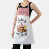 Baking is the Spice of Life Quote Personalize Gift エプロン (インサイチュ)