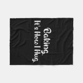 Baking It's How I Hug Funny Baking Mom  フリースブランケット (正面(横))