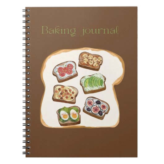 Baking Journal for Recipes and Baking Notes ノートブック (正面)