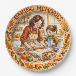 "Baking Memories" Thanksgiving Baking Paper Plate ペーパープレート