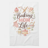 Baking Mom Life Kitchen Towel - Cute Pastel Flour  キッチンタオル (縦)