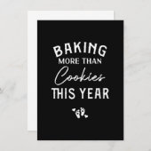 Baking More Than Cookies Christmas Xmas Pregnancy 招待状 (正面/裏面)