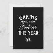 Baking More Than Cookies Christmas Xmas Pregnancy 招待状 (正面)