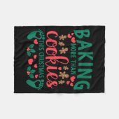 Baking More Than Cookies This Christmas Pregnant M フリースブランケット (正面(横))