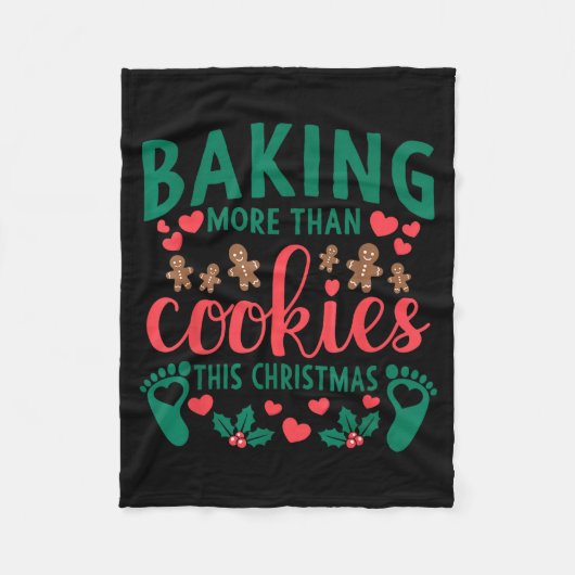 Baking More Than Cookies This Christmas Pregnant M フリースブランケット (正面)