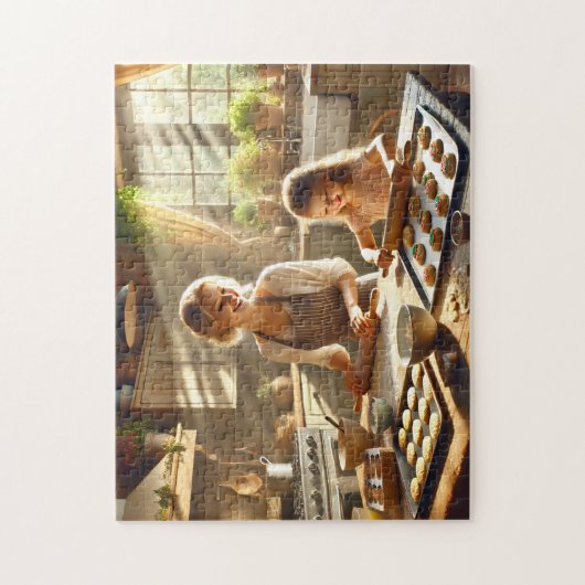 Baking Mother & Daughter Cozy Kitchen ジグソーパズル (縦)