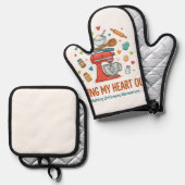 Baking My Heart Out & Making Delicious Memories  鍋つかみ&鍋敷きセット (正面/裏面)