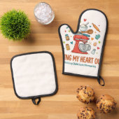 Baking My Heart Out & Making Delicious Memories  鍋つかみ&鍋敷きセット (トップダウン)