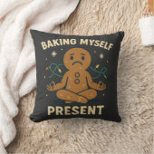 Baking Myself Present | 面白いマインドフルなクリスマス クッション (ブランケット)