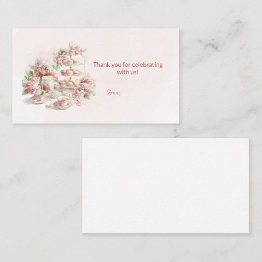 Baking Party Birthday Favor Thank You Insert 名刺 (正面/裏面)