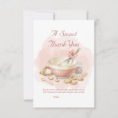 Baking Party Birthday Girls | Elegant Soft Pastel サンキューカード (正面)