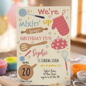 Baking party Birthday Invitation 招待状