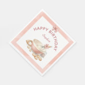 Baking Party Girls Birthday Elegant Bowl & Whisk スタンダードランチョンナプキン (角)