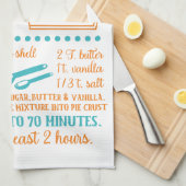 Baking, Pecan Pie Recipe Kitchen Towel キッチンタオル (四つ折り)