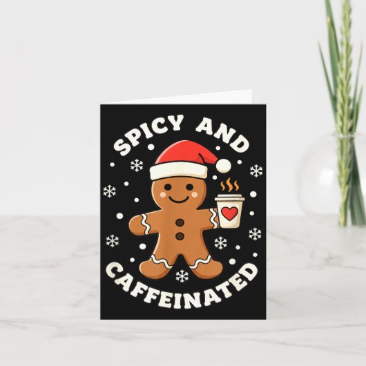 Baking Scy And Caffeinated Gingerbread Coffee Chri カード (正面)