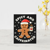 Baking Scy And Caffeinated Gingerbread Coffee Chri カード (黄色い花)