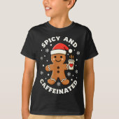 Baking Scy And Caffeinated Gingerbread Coffee Chri Tシャツ (正面)