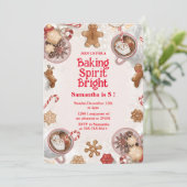 Baking Spirit Bright Christmas Cookie Birthday 招待状 (スタンド正面)
