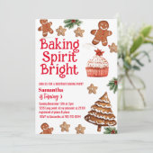 Baking Spirit Bright Christmas Cookie Birthday 招待状 (スタンド正面)