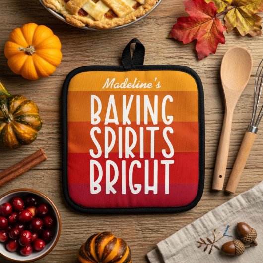 Baking Spirits Bright | おもしろい感謝祭 鍋敷き
