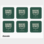 “Baking Spirits Bright” クリスマス スクエアシール (シート)