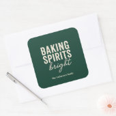 “Baking Spirits Bright” クリスマス スクエアシール (封筒)