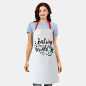 Baking Spirits Bright | クリスマス・ホリデー・ファン エプロン (着用した状態)