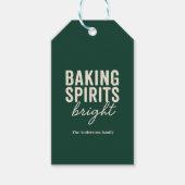 「Baking Spirits Bright グリーン ホリデー」 ギフトタグ (正面)