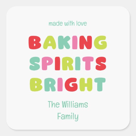 Baking Spirits Bright ステッカー (正面)