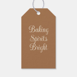 Baking Spirits Bright | リッチジンジャーブレッドブラウン ギフトタグ