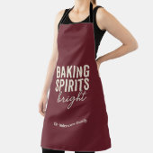 Baking Spirits Bright | ワインレッドのクリスマス エプロン (インサイチュ)