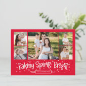 Baking Spirits Bright 赤 5枚フォトコラージュ シーズンカード (スタンド正面)