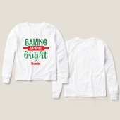 Baking spirits bright add name unisex (デザイン 正面＆背面)